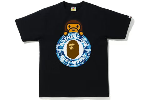 BAPE ABC Camo Milo on Busy Works Tee "Black"