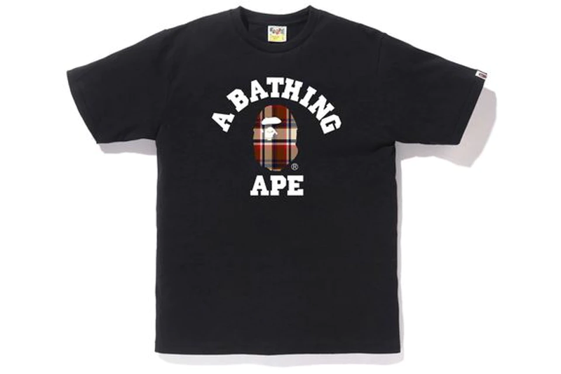 BAPE Bape Check College Tee Black/Red