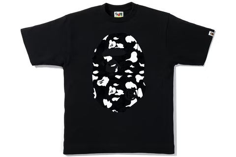 BAPE Stripe ABC Camo Big Ape Head Tee "Black/Black"